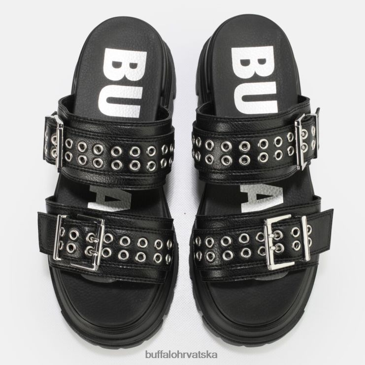 crno Buffalo aspha loop sandale s platformom veganske |slajdova TDD6T886